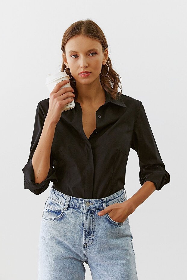 Gizli Patlı Basıc Gömlek - 1