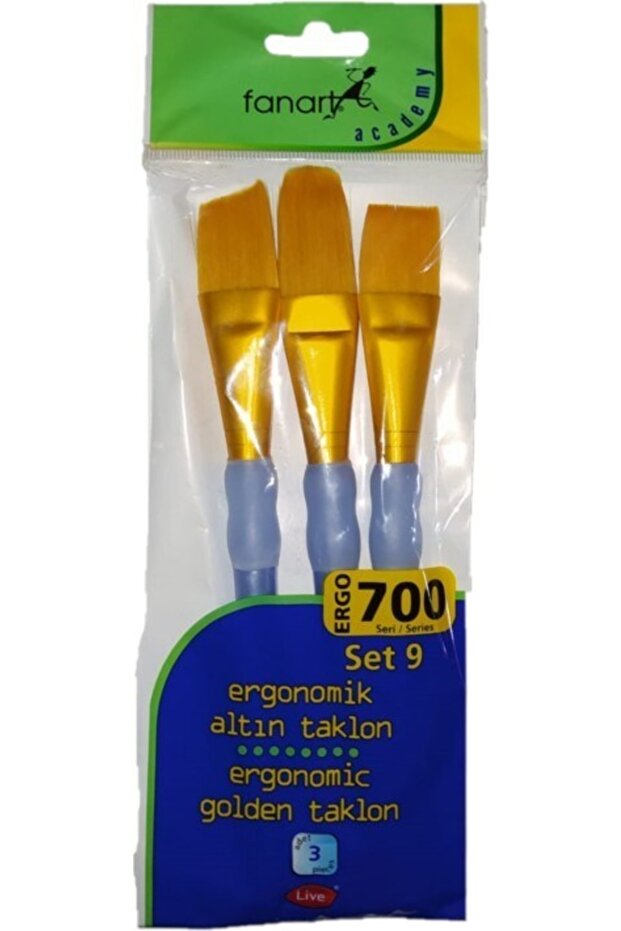 700 Series Ergonomic Gold Taklon Set-9 3 Pieces