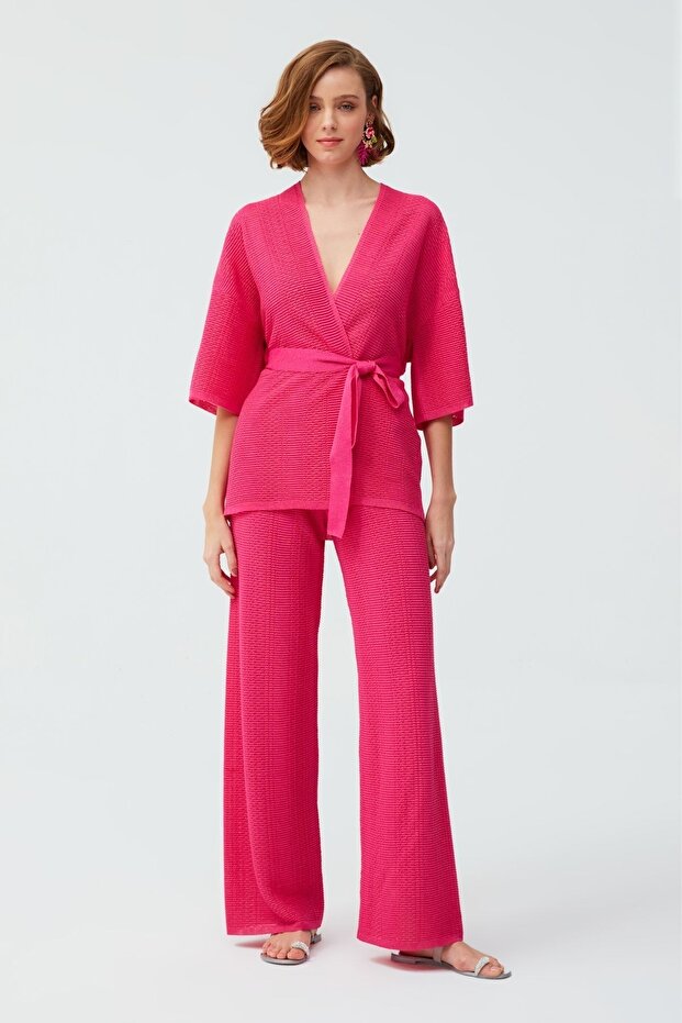 Bol Paça Pembe Pantolon - 4