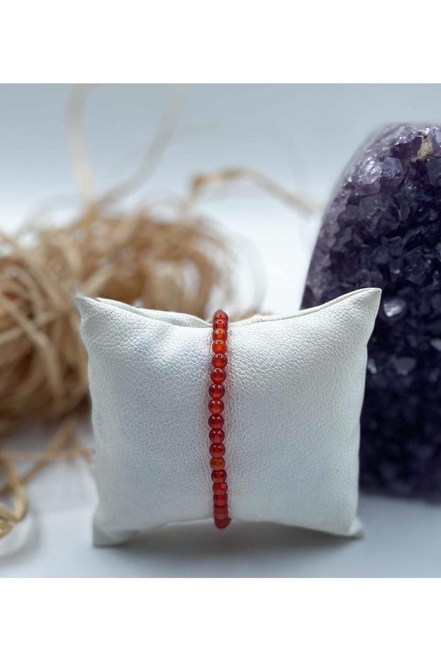 Agate Natural Stone Bracelet 4 Mm Sphere Cut