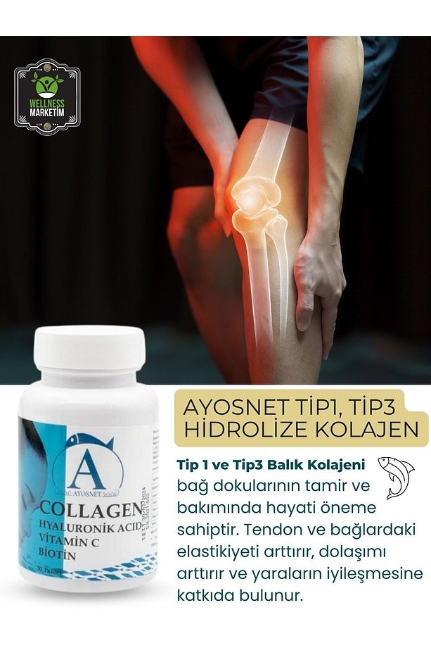 Hidrolize Kolajen Tip1 Ve Tip3 1700mg 30 Tablet - 7