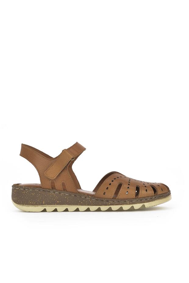 , Women's Genuine Leather Sandals 1411008Z204 Tan