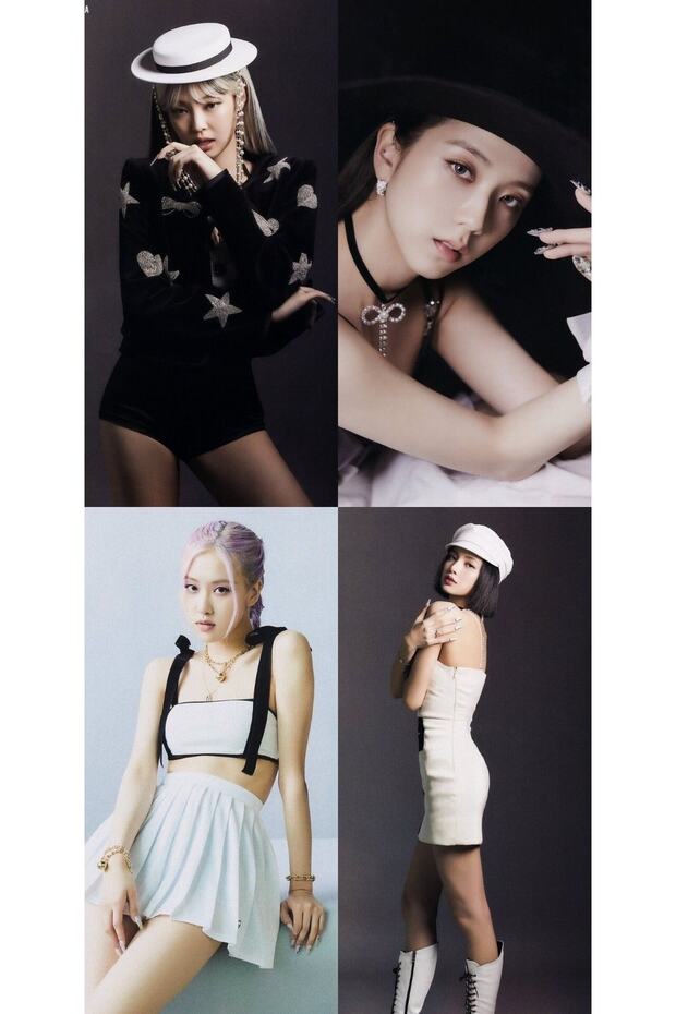 Kpop-blackpink بطاقة بريدية كبيرة رقم 8 (10 سم * 15 سم) مجموعة من 4 بطاقات بريدية منقوشة
