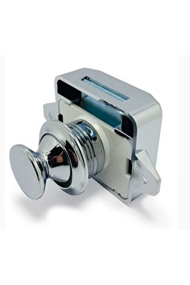 Basçek Karavan Tekne 15 Adet Dolap Çekmece Kilit 26mm Büyük Boy( Parlak Krom) - 1