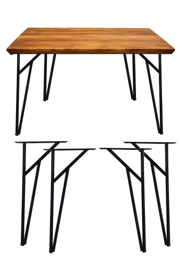 4 Lü Model Metal Ayak Masa Ayağı Mutfak Yemek Çalışma Masası Ayağı Pingolu Metal Masa Ayakları - 3