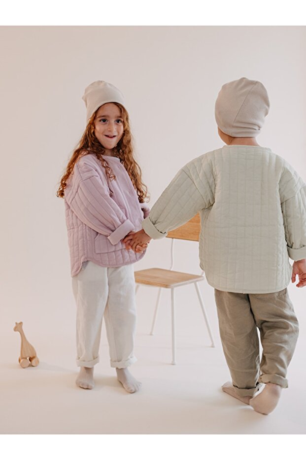 Quilted Kids Jacket - Lilac - 5