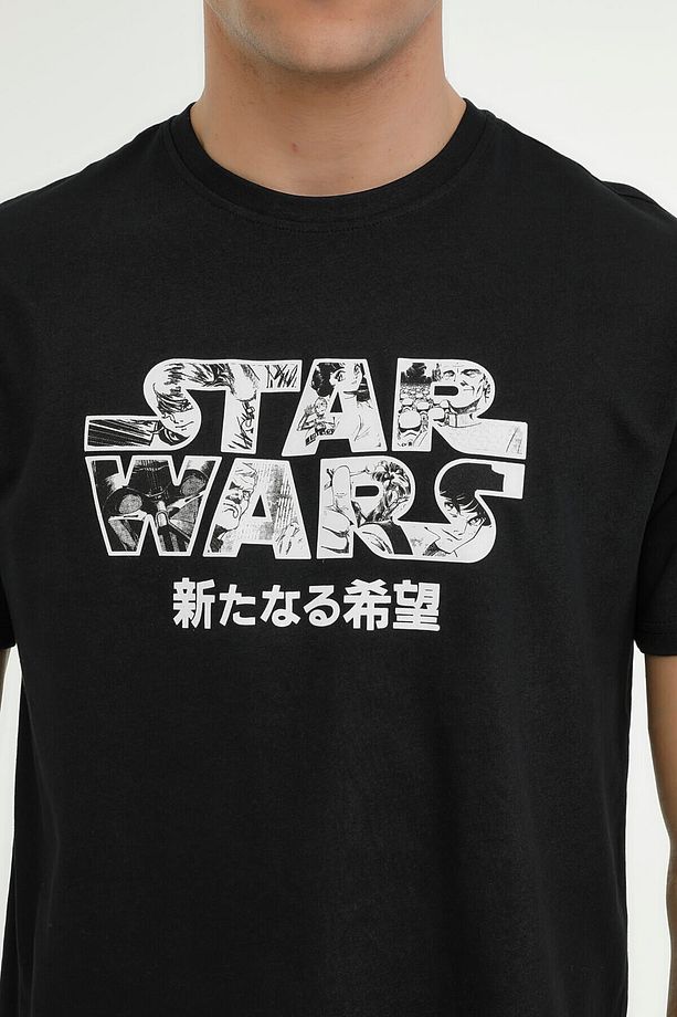 Ml Starwars 11lsn05 3fx Siyah Erkek Kısa Kol T-shirt - 4