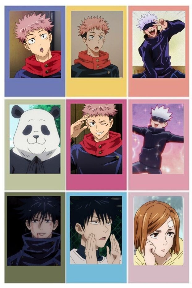 Anime- Jujutsu Kaisen Patterned Photo Card Set of 9