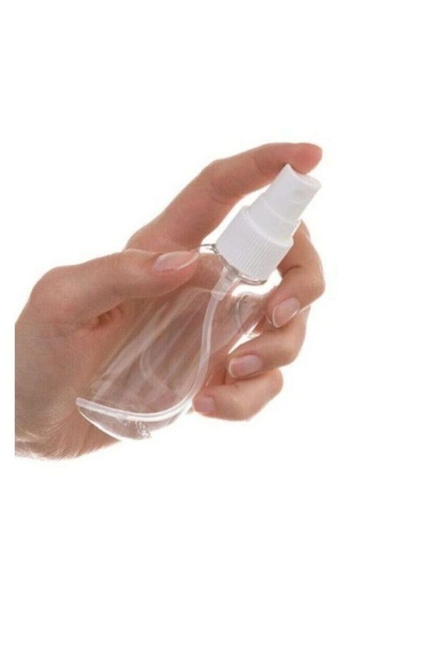 10 Adet - Sert Plastik 100ml Boş Pet Sprey Kolonya Dezenfektan Şişesi - 1