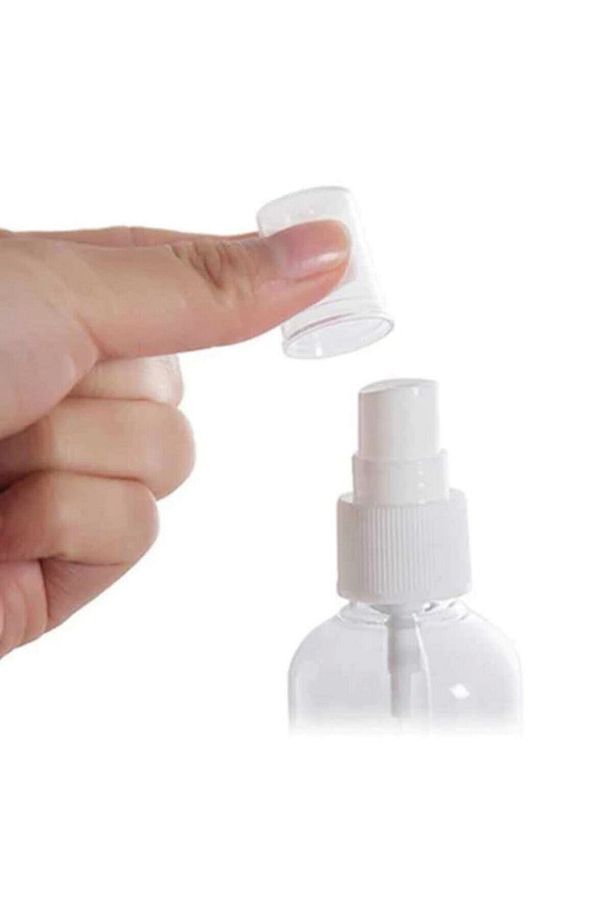 10 Adet - Sert Plastik 100ml Boş Pet Sprey Kolonya Dezenfektan Şişesi - 2