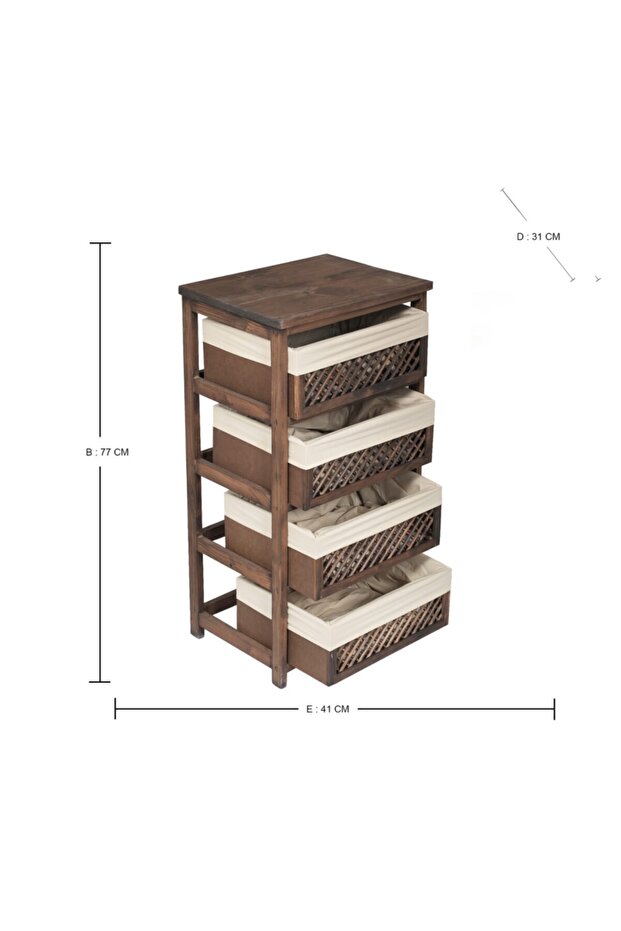 Ahşap Sebzelik 4lü - 2
