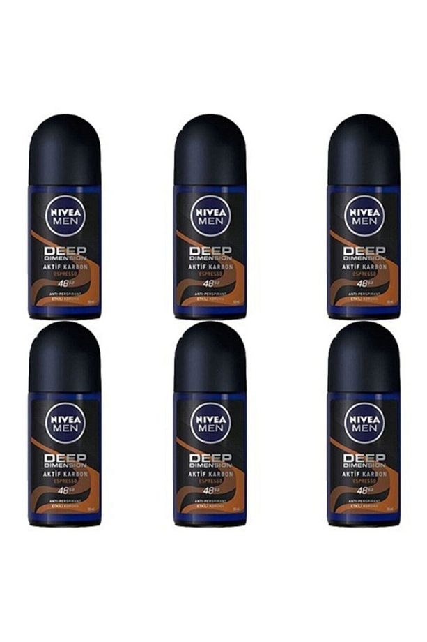 Men Deep Dimension Espresso Roll-on Deodorant 50 Ml Erkek 6 Paket - 1