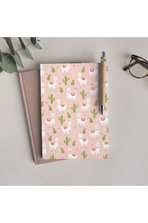 Gift - Unlined Notebook Series - N040 Fancy Lama Notebook