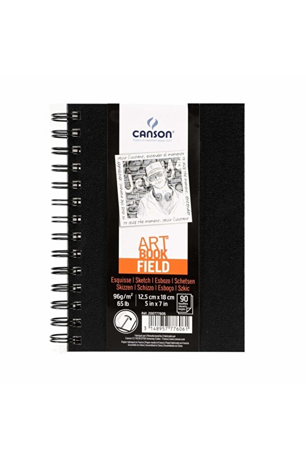 Field Art Book 96gr Sketch Notebook 90 Pages 12.5x18cm Hard Cover