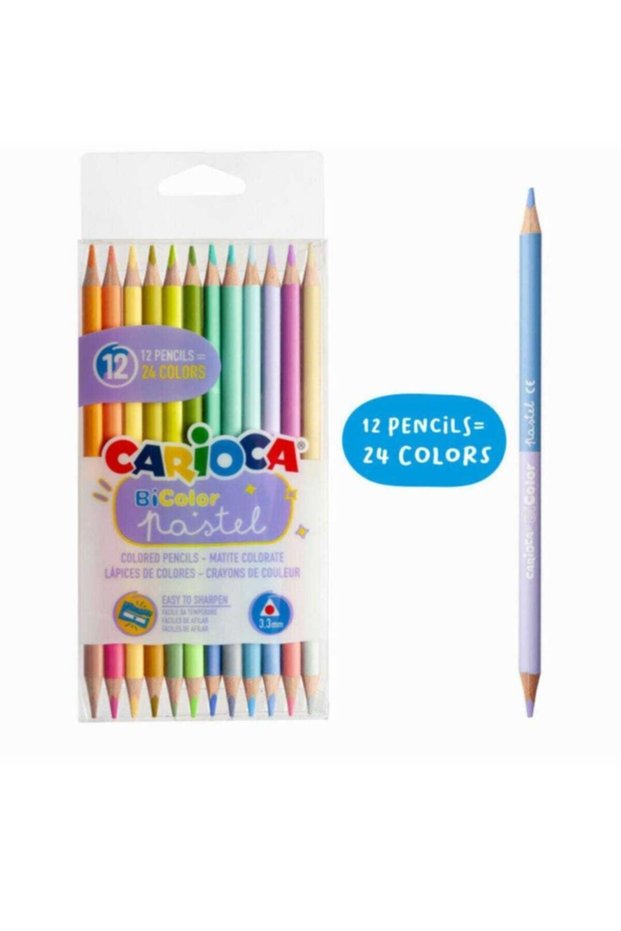 Double Sided Dry Crayons Pastel Colors 12 Pack (24 Colors)