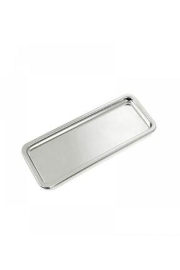 Zgnhome Steel Serving Tray Coffee Tray 2 Pieces Set of 2 Tray Presentation Steel-2