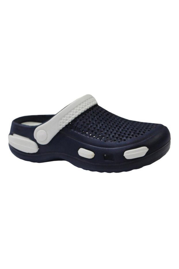 Akınal E192 Navy Blue-White Anatomical (36-45) Men's Sabo Slippers