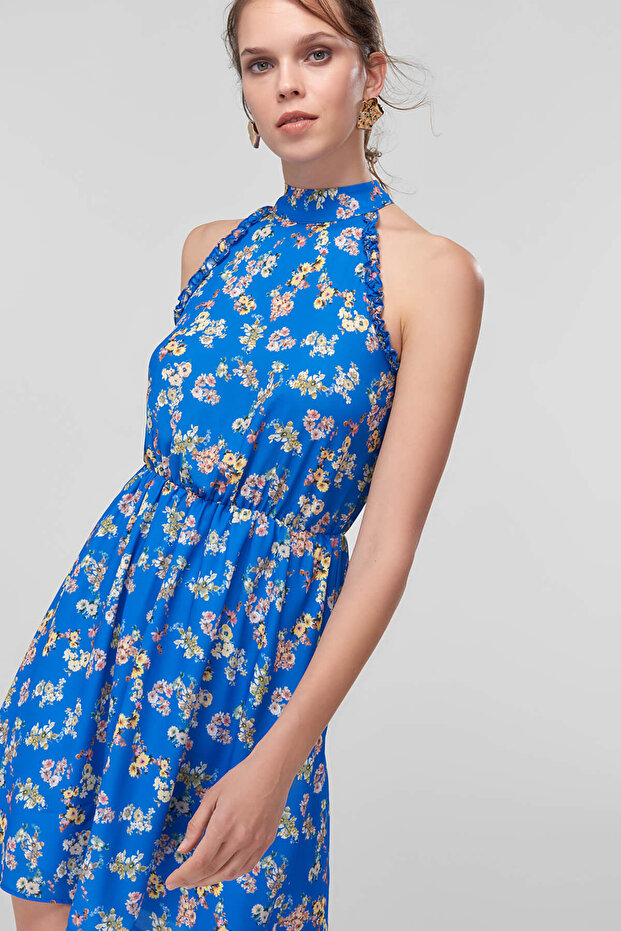 Mavi Floral Desenli Elbise TOFSS18LE0277 - 3