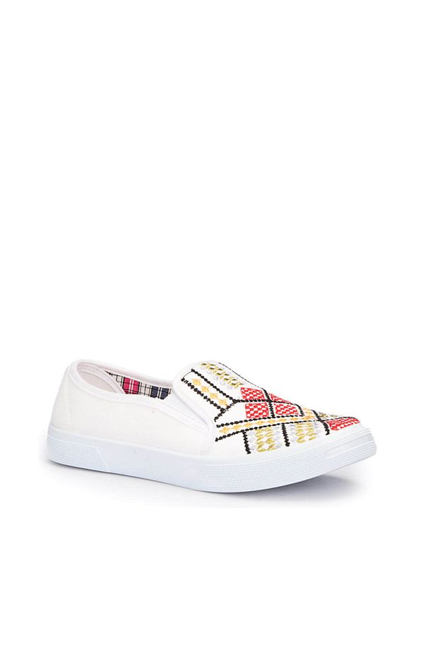 71.354909.Z Beyaz Kadın Slip On 100246370 - 1