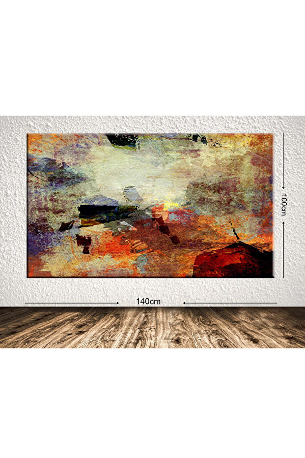 Dev Boyut Soyut Kanvas Tablo 100x140cm - 1