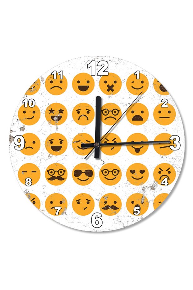 30 cm Diameter Smiling Smiley Design Wall Clock