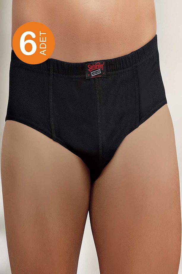 Erkek Siyah 6'lı Paket Pamuk Külot M Sh Yeni Sezon - 2