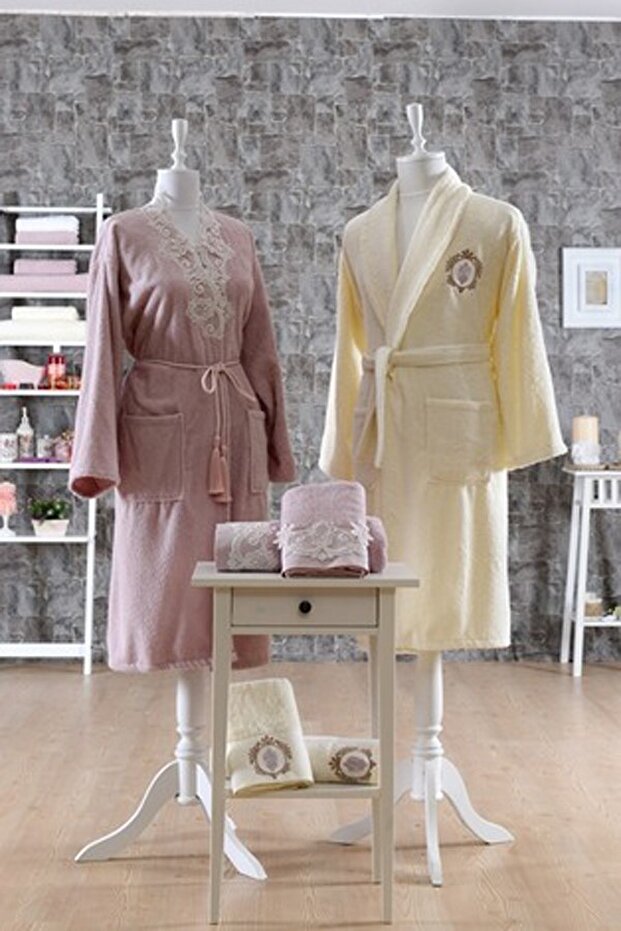 Bornoz Seti Lia Minteks Romantic 7128 - 1