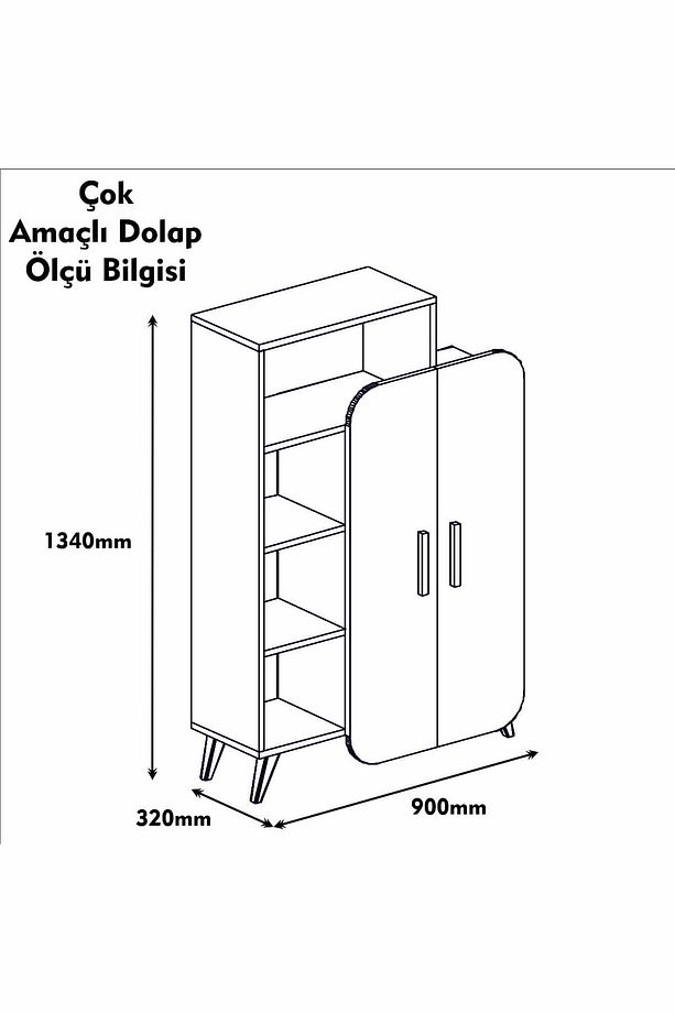 Form Kitaplık - Çok Amaçlı Dolap - 4