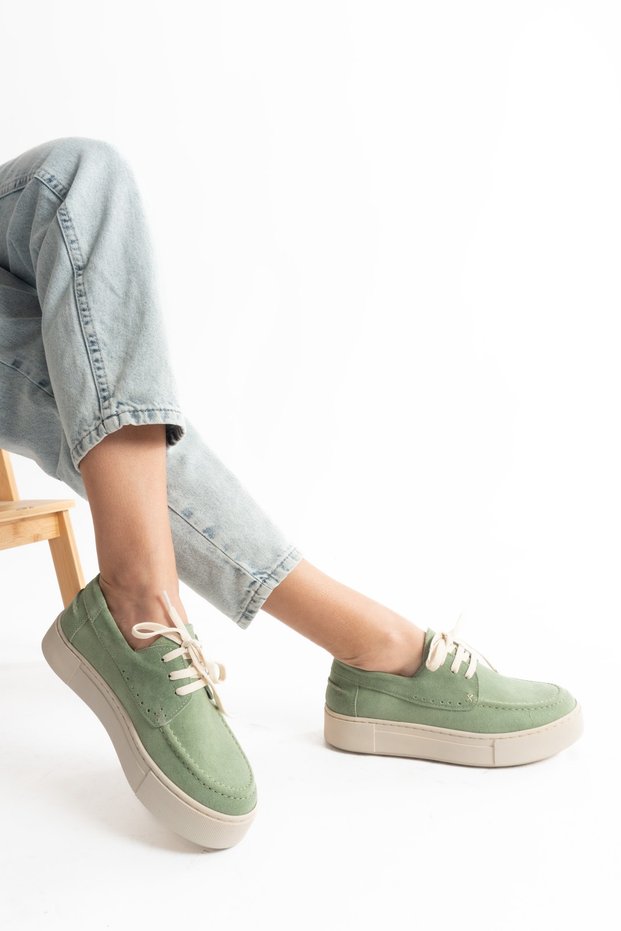 Women's Suede Leather Lace-up Casual Shoes 4029