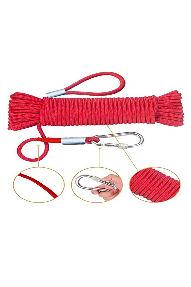 Steel Pressed 15 Meters Dog Garden Tethering Travel Strap Delivery Strap Screw Carabiner