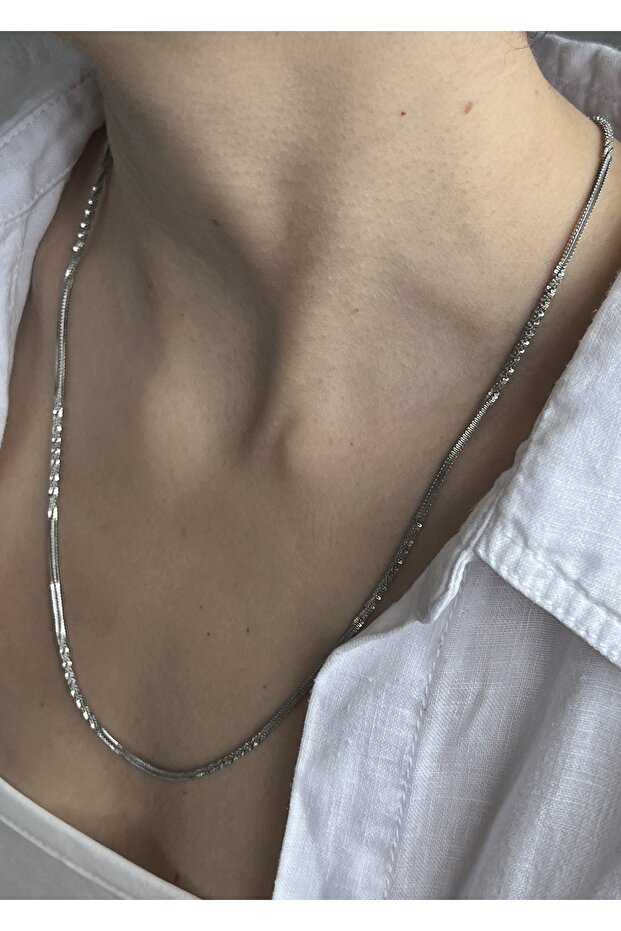 Unisex 60 Cm Thin Twist Chain Necklace