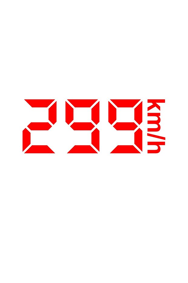 299 Km/h Car, Motorcycle, Helmet, Laptop, Glass Sticker 13x5 Cm