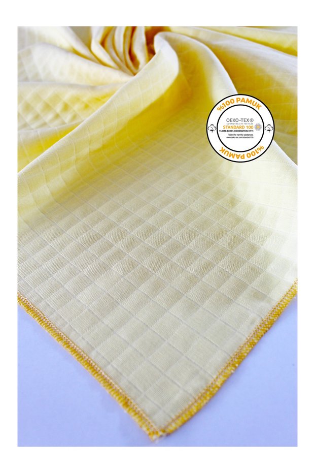 Multi-Purpose Muslin Blanket 90x90 Cm Organic Yellow