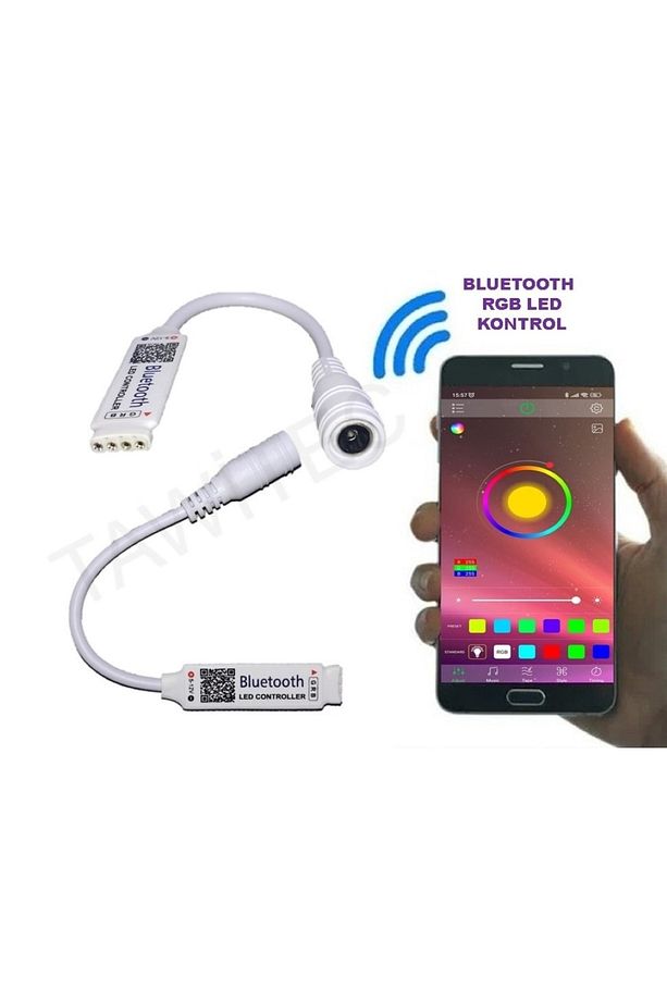 Bluetooth Rgb Şerit Led Kontrol Modül Cihazı Telefon Üzerinnden Kontrol - 1