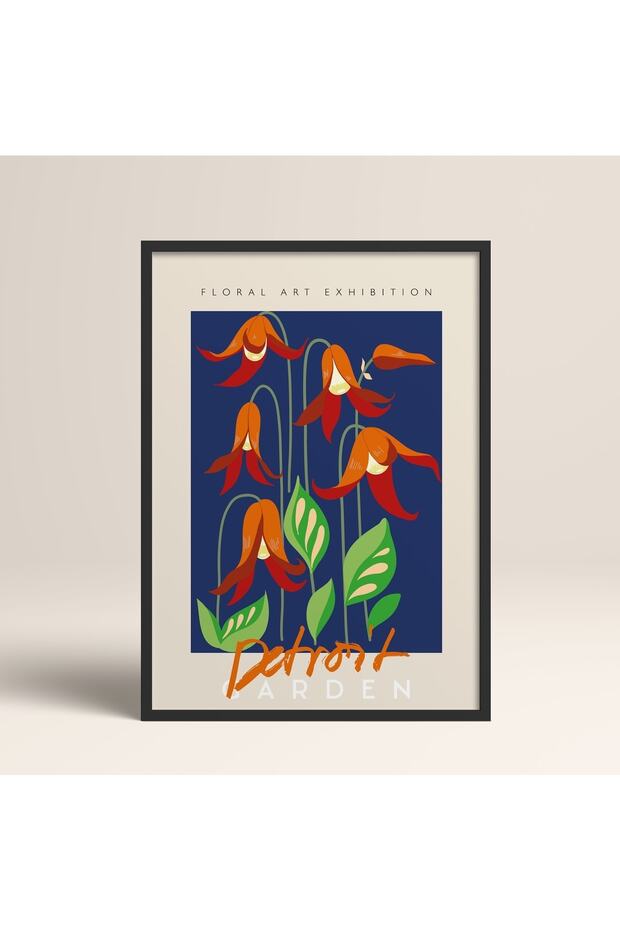 Black Wooden Framed Painting Framed Poster Artistic Modern Wall Decor (Abstract34-Black)