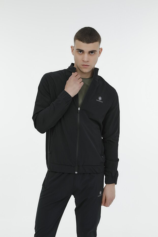 M-bs04 3fx Black Men's Tracksuit Set -WovenT.suit