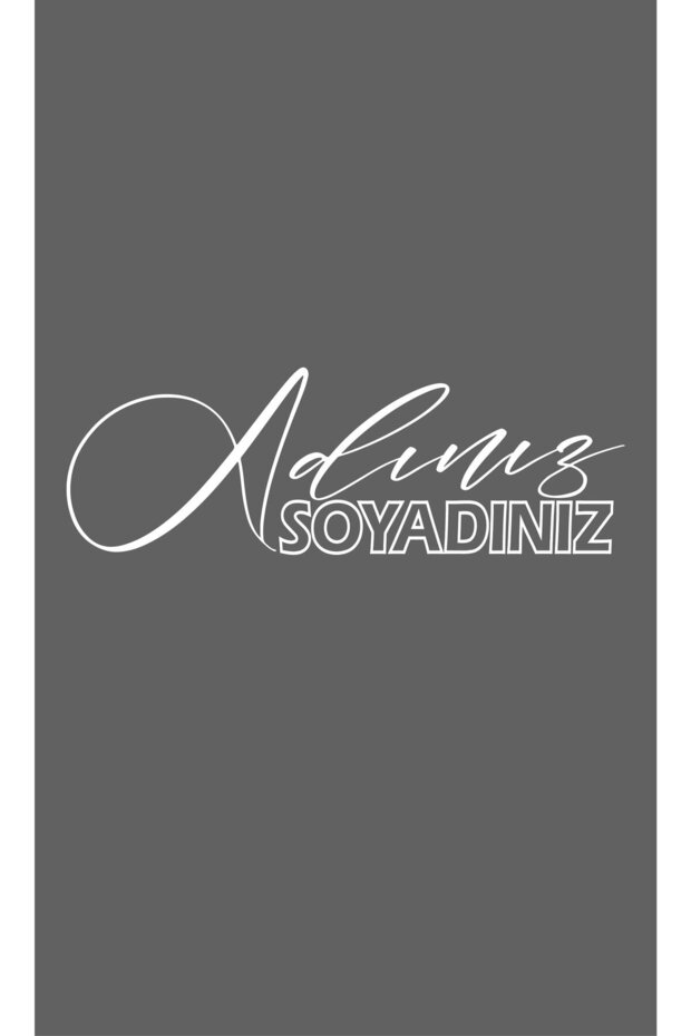 White Custom Name Surname Sticker 40*15 Foil Name Surname and Custom Glass Lettering Models Special Design