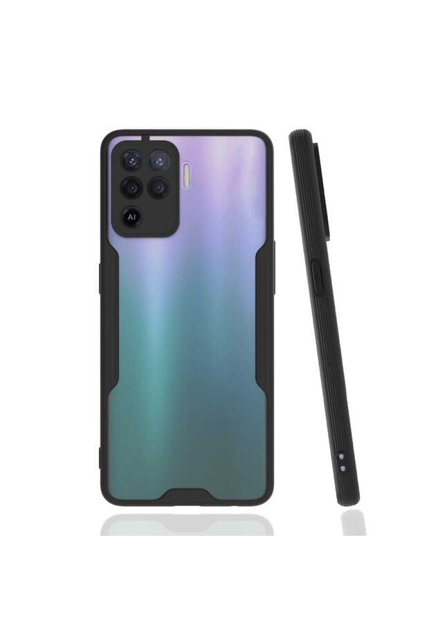 Oppo Reno 5 Lite Case Frosted Transparent Parfait Cover with Camera Protection on the Back