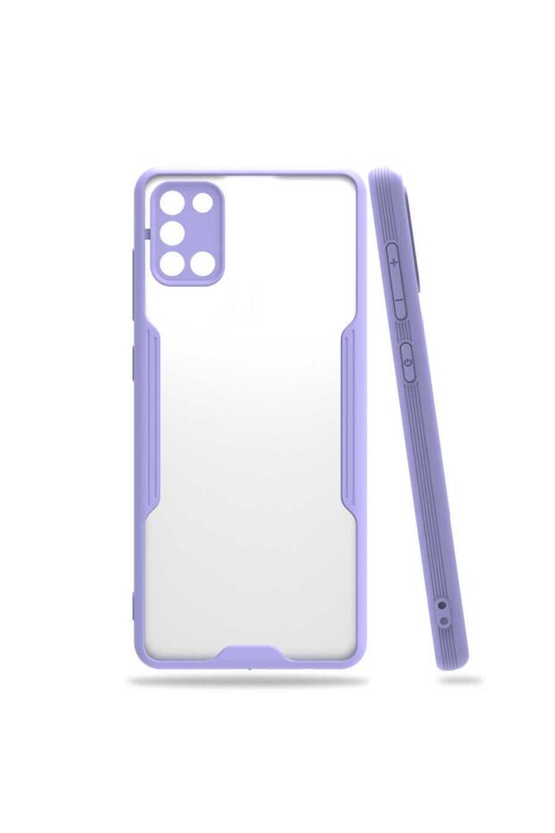 Samsung Galaxy A31 Case Frosted Transparent Parfait Cover with Camera Protection on the Back