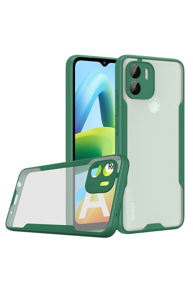 Xiaomi Redmi A1 Case Camera Protected Frosted Transparent Parfait Cover on the Back