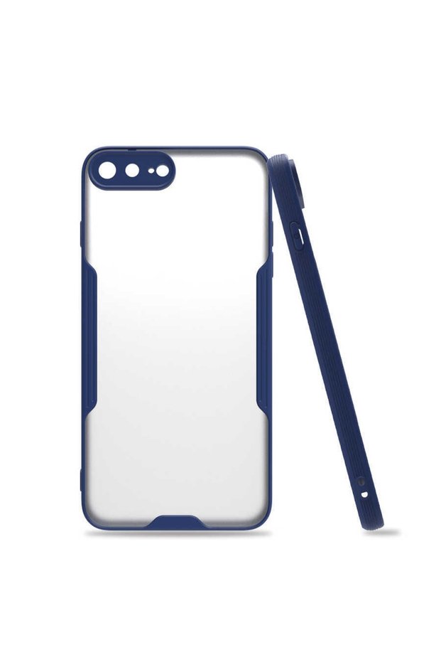 Apple iPhone 8 Plus Case Frosted Transparent Parfait Cover with Camera Protection on the Back