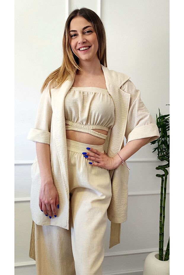 Kadın Ceket Bej - 8