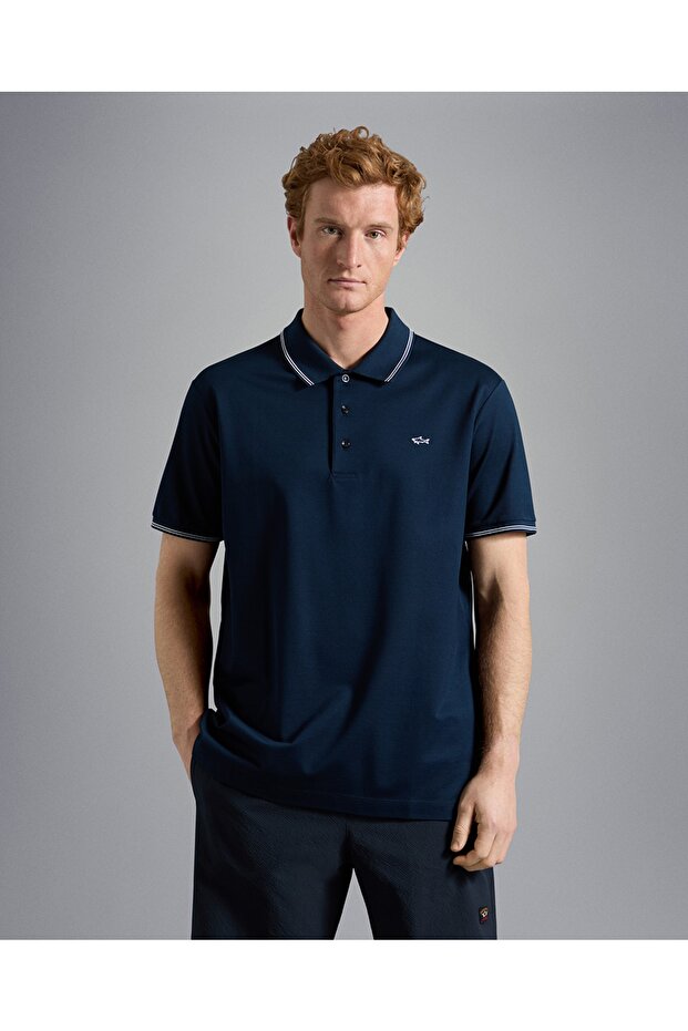 Men's Knitted Poloshirt C.wCotton