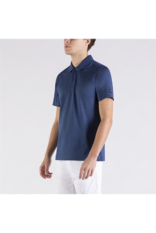 Men's Knitted Polo Shirt C.wCotton