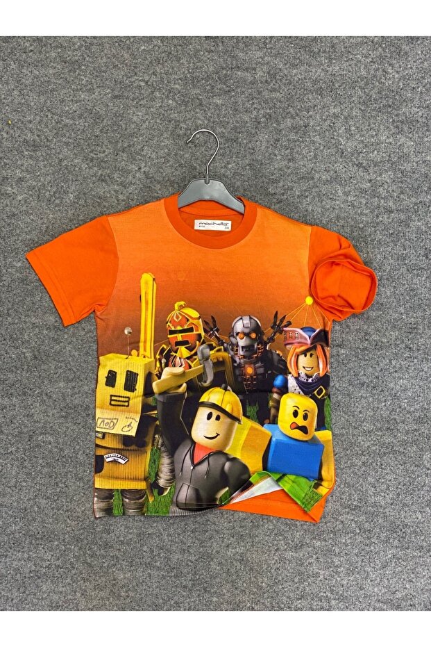 Children Roblox 3D Printed Boy Short Sleeve Summer T-shirt 3-14 Years