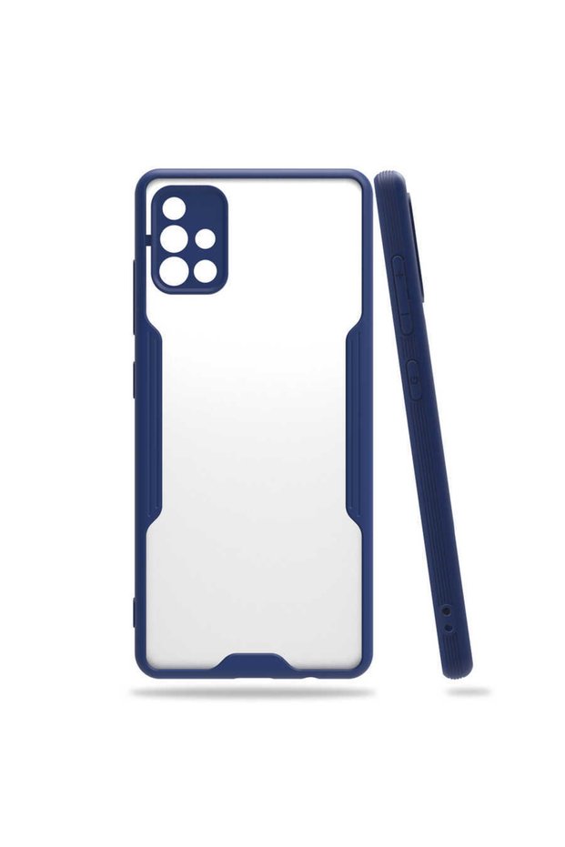 Samsung Galaxy A71 Case Frosted Transparent Parfait Cover with Camera Protection on the Back
