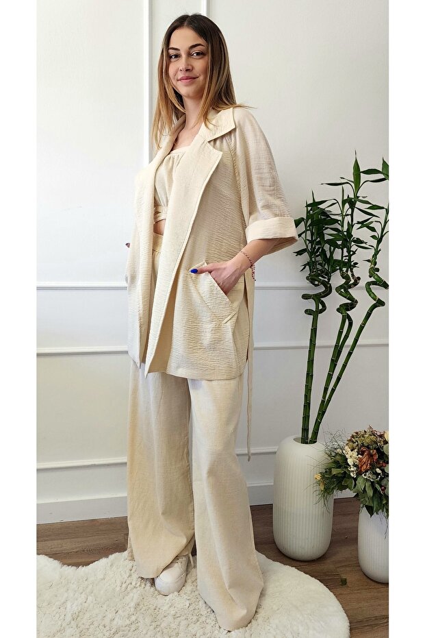 Kadın Ceket Bej - 3