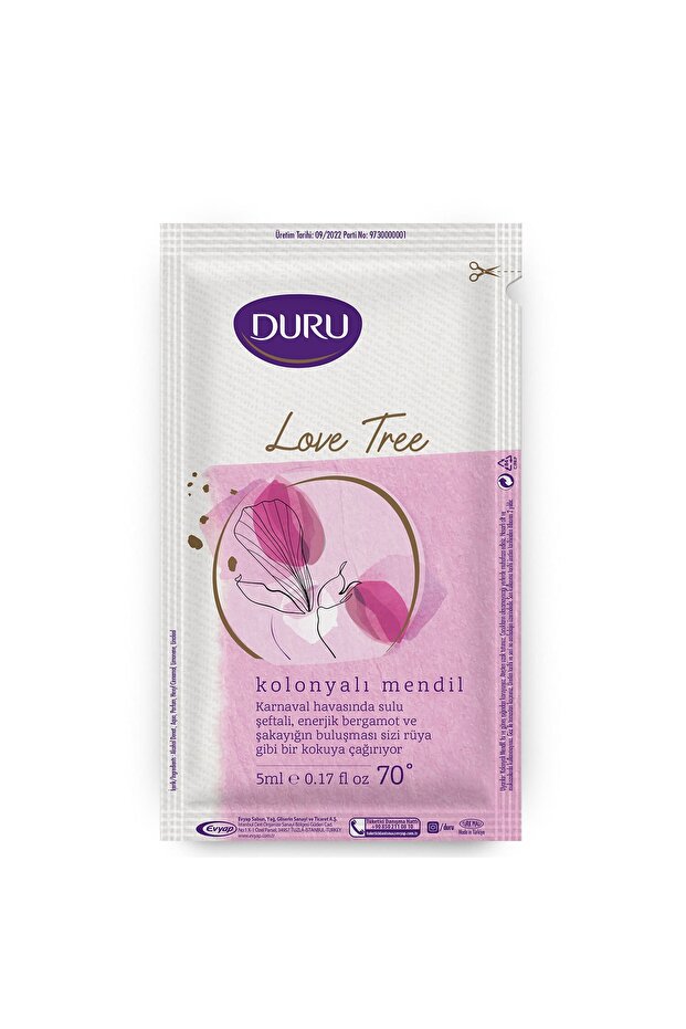 Kolonyalı Mendil Love Tree 50 Adet. - 2