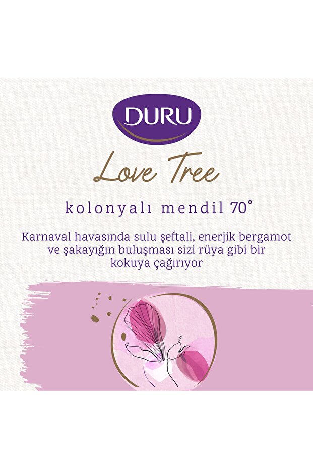 Kolonyalı Mendil Love Tree 50 Adet. - 3