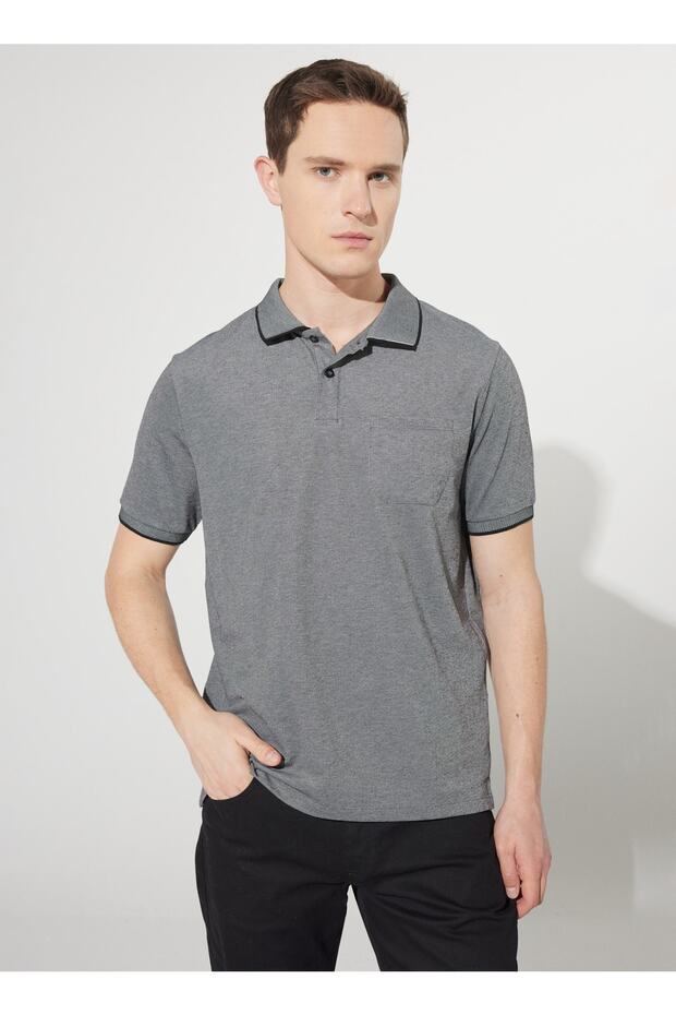 Polo Neck Black - White Men's T-shirt 4a9000000004